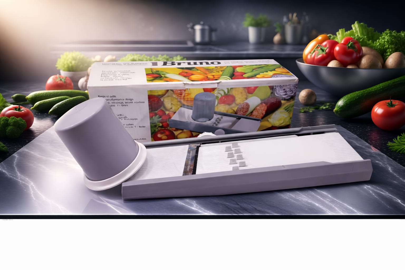 Bruno 5-in-1 Professional Vegetable Cutter & Mandoline Slicer – Effortless Precision, Razor-Sharp Performance & Ultimate Kitchen Upgrade
