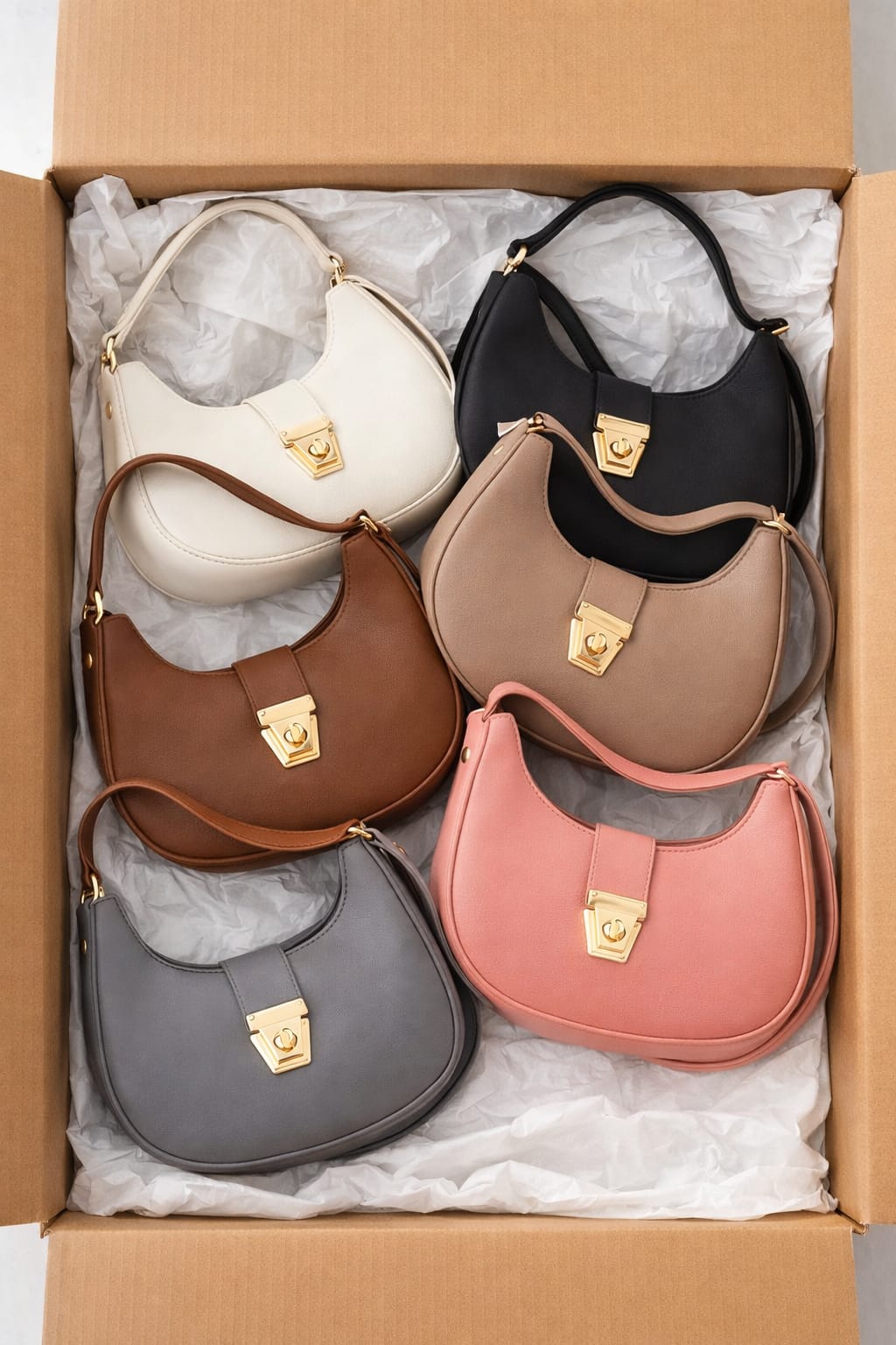Trendy Crescent Shoulder Bag – Premium Stylish Handbag | 5 Colors Available | Eid Special Offer